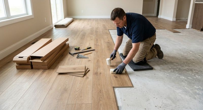 Luxury Vinyl Tile Installation in Burlington, MA