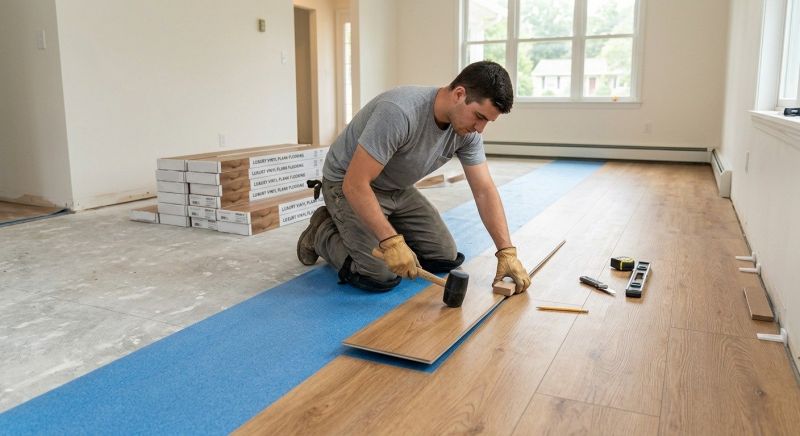 Luxury Vinyl Tile Installation in Burlington, MA