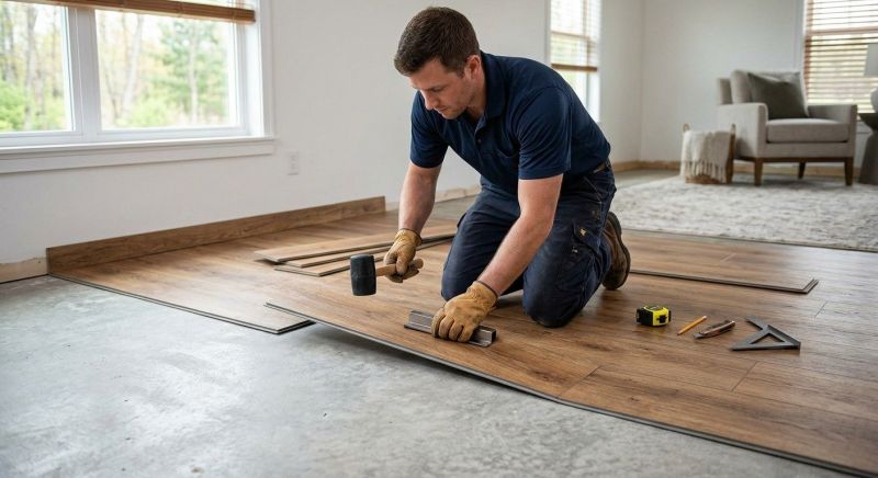 Luxury Vinyl Tile Installation in North Reading, MA