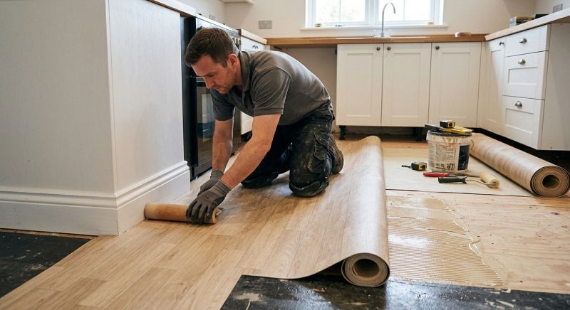 Sheet Linoleum Installation in Dedham, MA