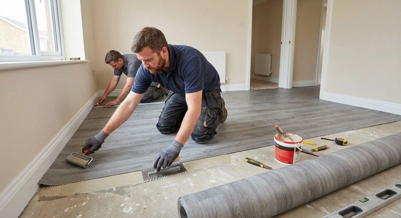 Sheet Linoleum Installation in Needham, MA